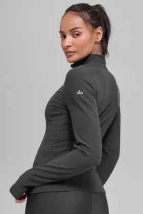 Alosoft 1/2 Zip Rapid Gensere – antrasitt