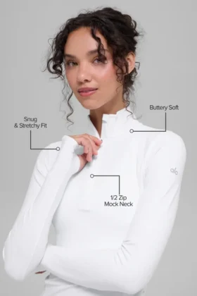 Alosoft 1/2 Zip Rapid Gensere – hvit