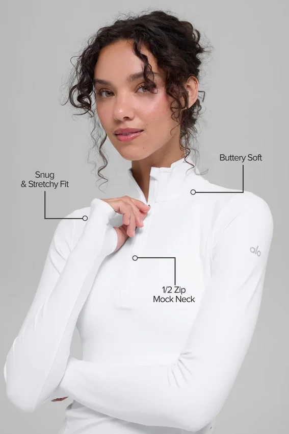 Alosoft 1/2 Zip Rapid Gensere – hvit