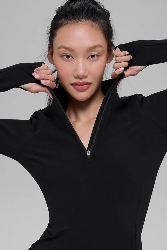 Alosoft 1/2 Zip Rapid Gensere – svart