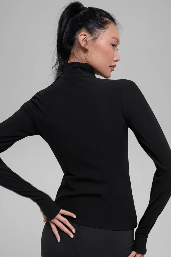 Alosoft 1/2 Zip Rapid Gensere – svart