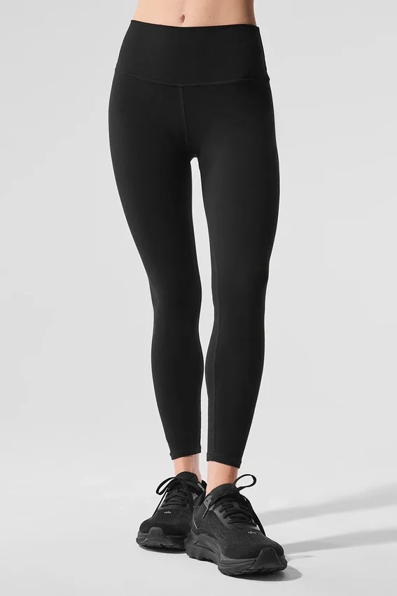 Alosoft 7/8 Highlight-tights med High-Waist – svart