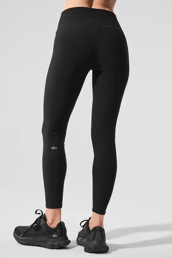 Alosoft 7/8 Highlight-tights med High-Waist – svart
