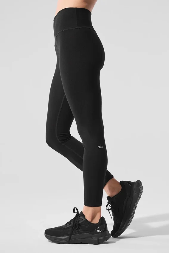 Alosoft 7/8 Highlight-tights med High-Waist – svart