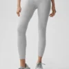 Alosoft 7/8-relégtights med High-Waist – Athletic Heather Grey/White