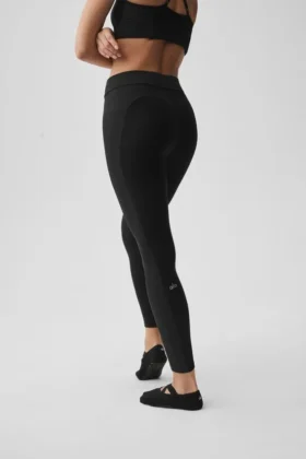 Alosoft 7/8-tights med High-Waist – Relay – svart/hvit