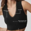 Alosoft Affection V-hals BH-tank – svart