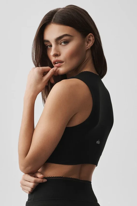 Alosoft Affection V-hals BH-tank – svart