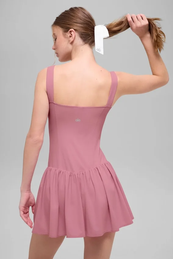 Alosoft Break Point tenniskjole – Pink Wild Rose