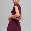 Alosoft Crop Finesse kort ermet – burgunder