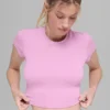 Alosoft Crop Finesse kortærmet – Candy Heart Pink