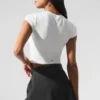 Alosoft Crop Finesse kortærmet – hvit