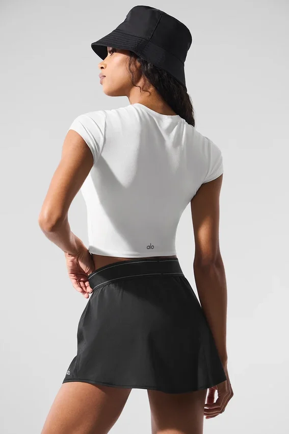Alosoft Crop Finesse kortærmet – hvit