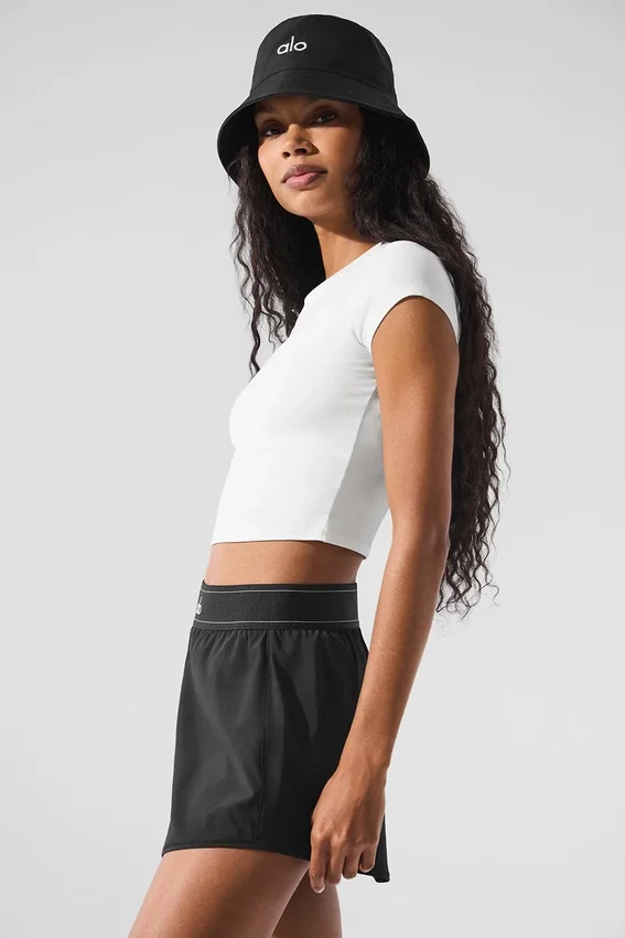 Alosoft Crop Finesse kortærmet – hvit