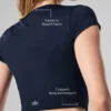 Alosoft Crop Finesse kortærmet – marineblå