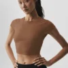 Alosoft Crop Finesse kortærmet – solkysset brun