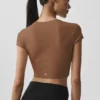 Alosoft Crop Finesse kortærmet – solkysset brun