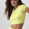Alosoft Crop Finesse kortærmet – Sunshine