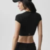 Alosoft Crop Finesse kortærmet – svart