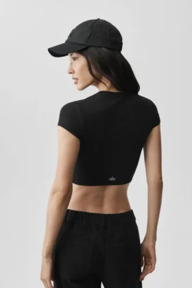 Alosoft Crop Finesse kortærmet – svart