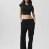 Alosoft Crop Finesse kortærmet – svart