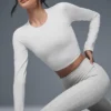 Alosoft Crop Finesse langermet – hvit