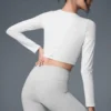 Alosoft Crop Finesse langermet – hvit