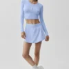 Alosoft Crop Finesse langermet – lys provenceblå