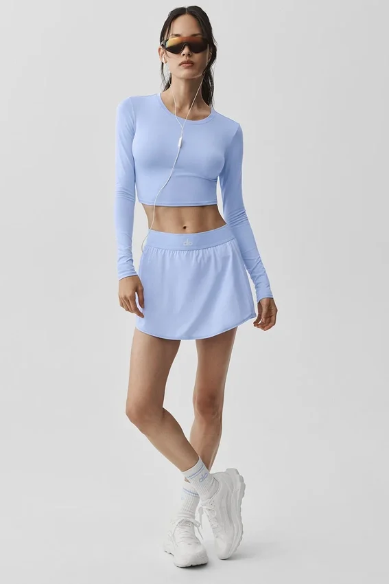 Alosoft Crop Finesse langermet – lys provenceblå