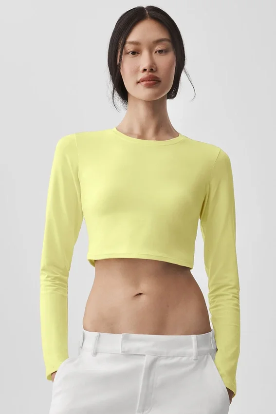 Alosoft Crop Finesse langermet – Sunshine