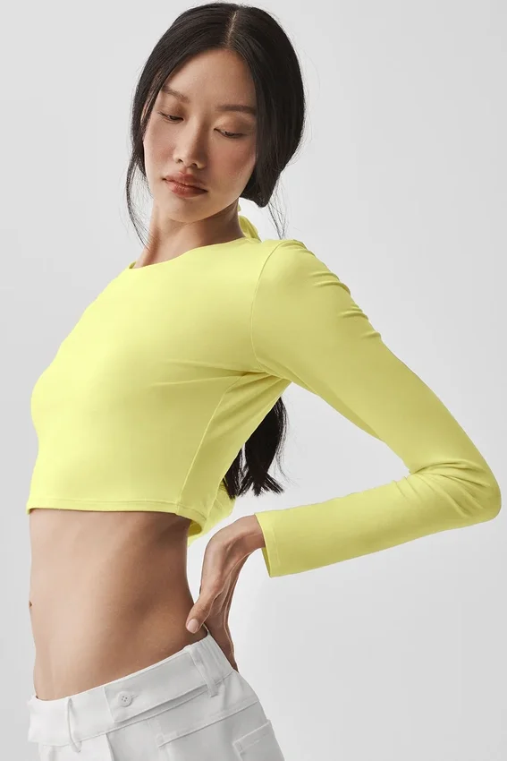 Alosoft Crop Finesse langermet – Sunshine