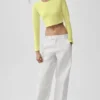 Alosoft Crop Finesse langermet – Sunshine