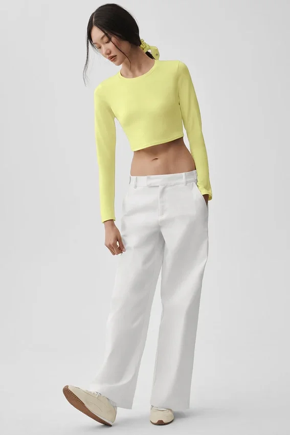 Alosoft Crop Finesse langermet – Sunshine