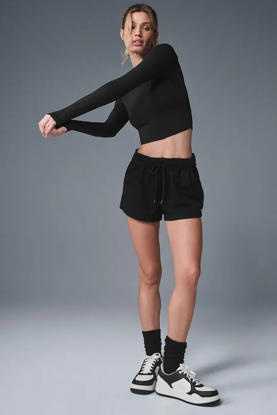 Alosoft Crop Finesse langermet – svart