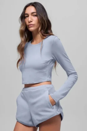 Alosoft Crop Finesse langermet – Winter Frost