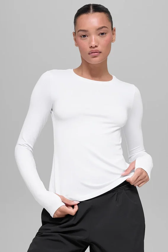 Alosoft Finesse langermet – hvit