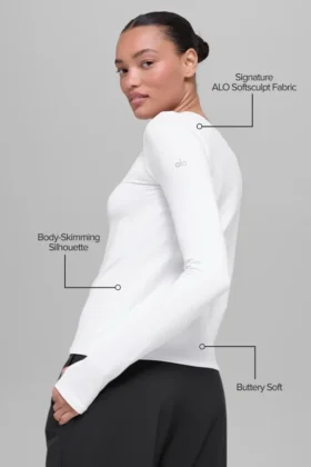 Alosoft Finesse langermet – hvit