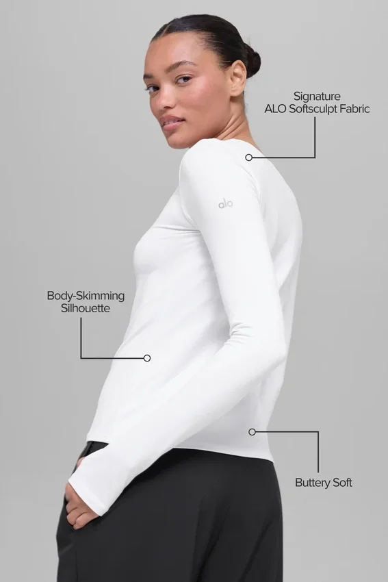 Alosoft Finesse langermet – hvit