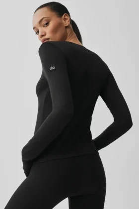 Alosoft Finesse langermet – svart