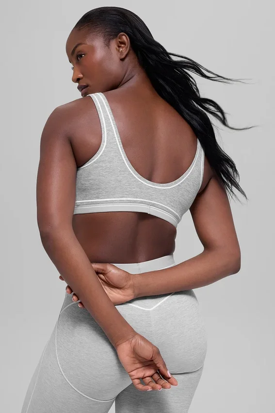 Alosoft Heart Throb-BH – Athletic Heather Grey/White