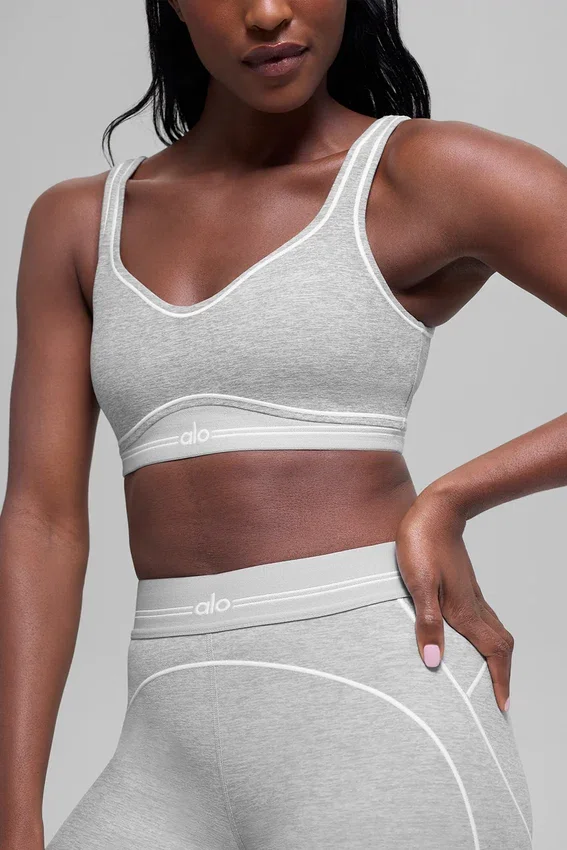 Alosoft Heart Throb-BH – Athletic Heather Grey/White