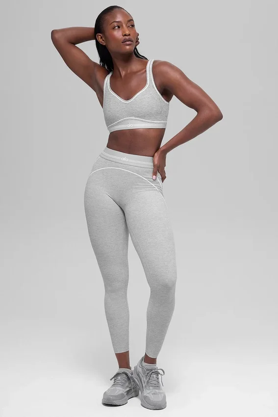Alosoft Heart Throb-BH – Athletic Heather Grey/White