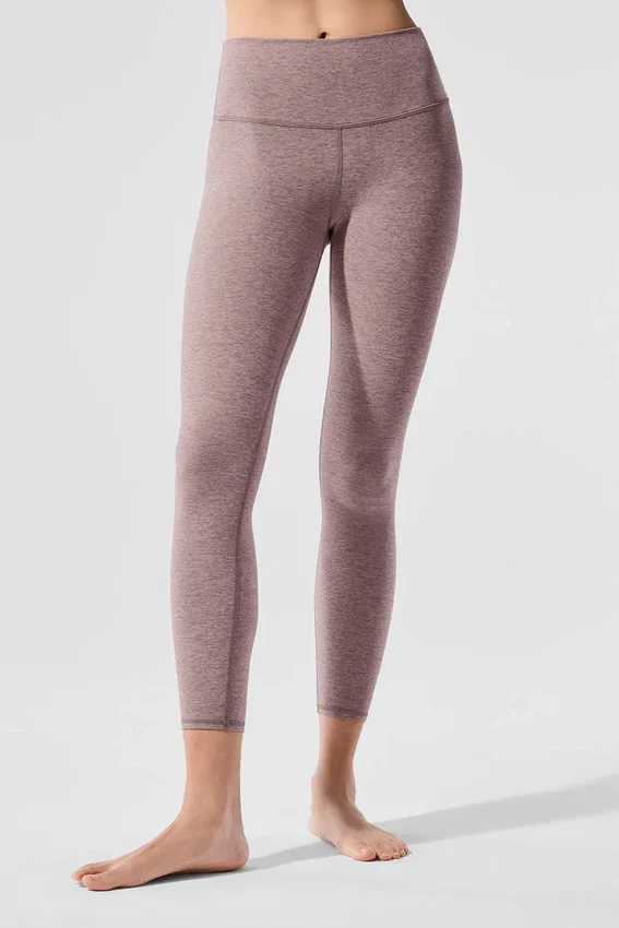 Alosoft High-Waist 7/8 Highlight Tights – mørkrosa Quartz Heather
