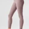 Alosoft High-Waist 7/8 Highlight Tights – mørkrosa Quartz Heather