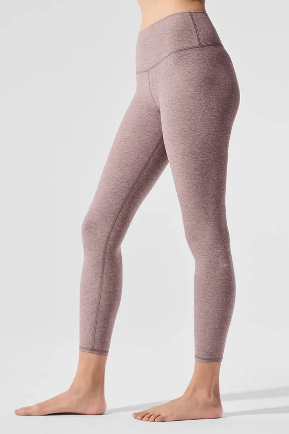 Alosoft High-Waist 7/8 Highlight Tights – mørkrosa Quartz Heather