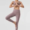 Alosoft High-Waist 7/8 Highlight Tights – mørkrosa Quartz Heather
