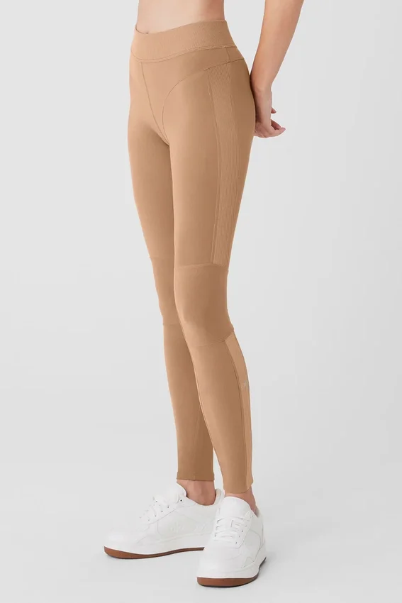 Alosoft High-Waist Head Start Tights – Toasted Almond