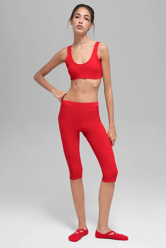 Alosoft High-Waist Iconic 90's Capri – knallrød