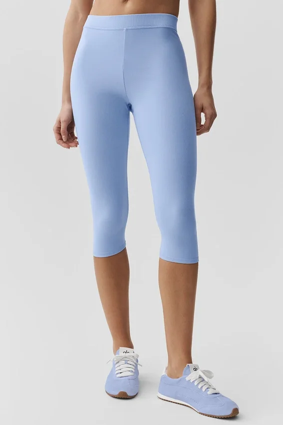 Alosoft High-Waist Iconic 90'S Capri – lys provenceblå