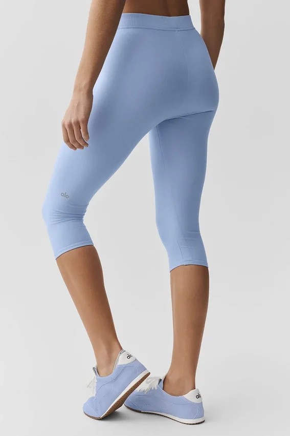 Alosoft High-Waist Iconic 90'S Capri – lys provenceblå
